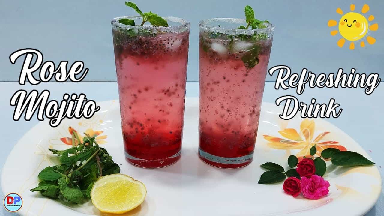 How to make Rose Mojito | Rose Mojito kaise banaye | Roohafza Sharbat | Delicious Pakwan