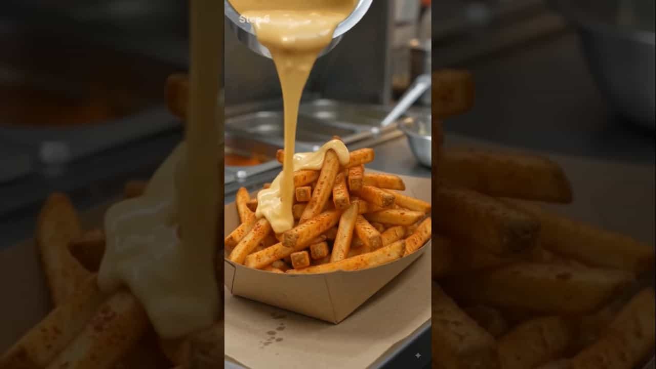 Peri Peri french fries background