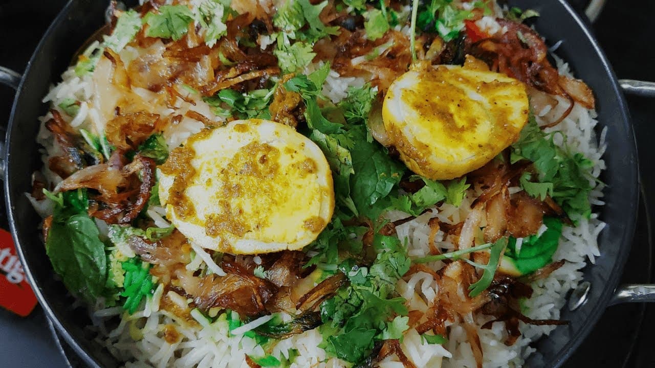 Restaurant Style Egg Dum Biryani  | Egg Biryani | Anda Biryani | Kadhai Egg Biryani