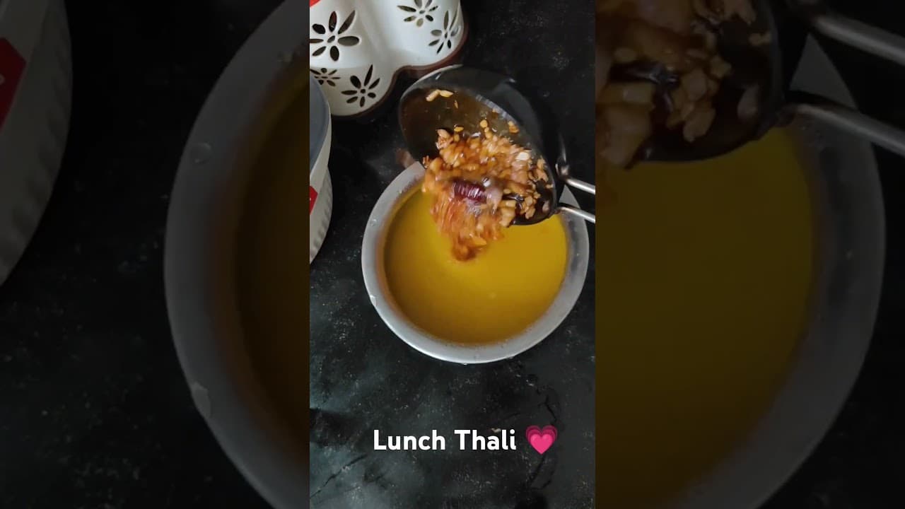 Lunch thali daal chawal